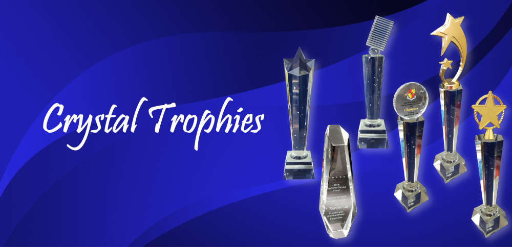 Crystal Award Trophies & Plaque