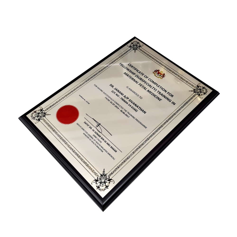 Wooden Certificate A3 Plaque